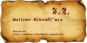 Waltner Nikodémia névjegykártya